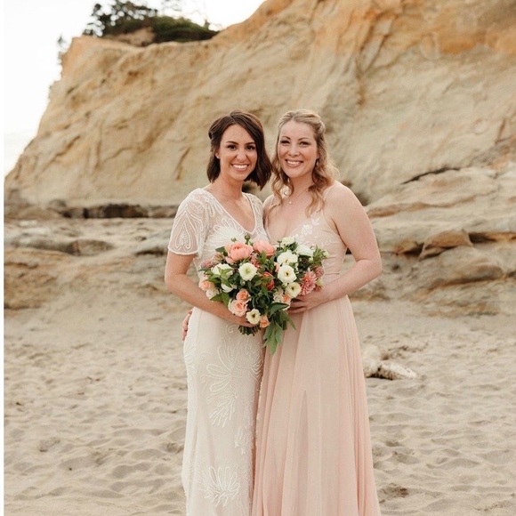 Blush BHLDN bridesmaid dress - Picture 5 of 6